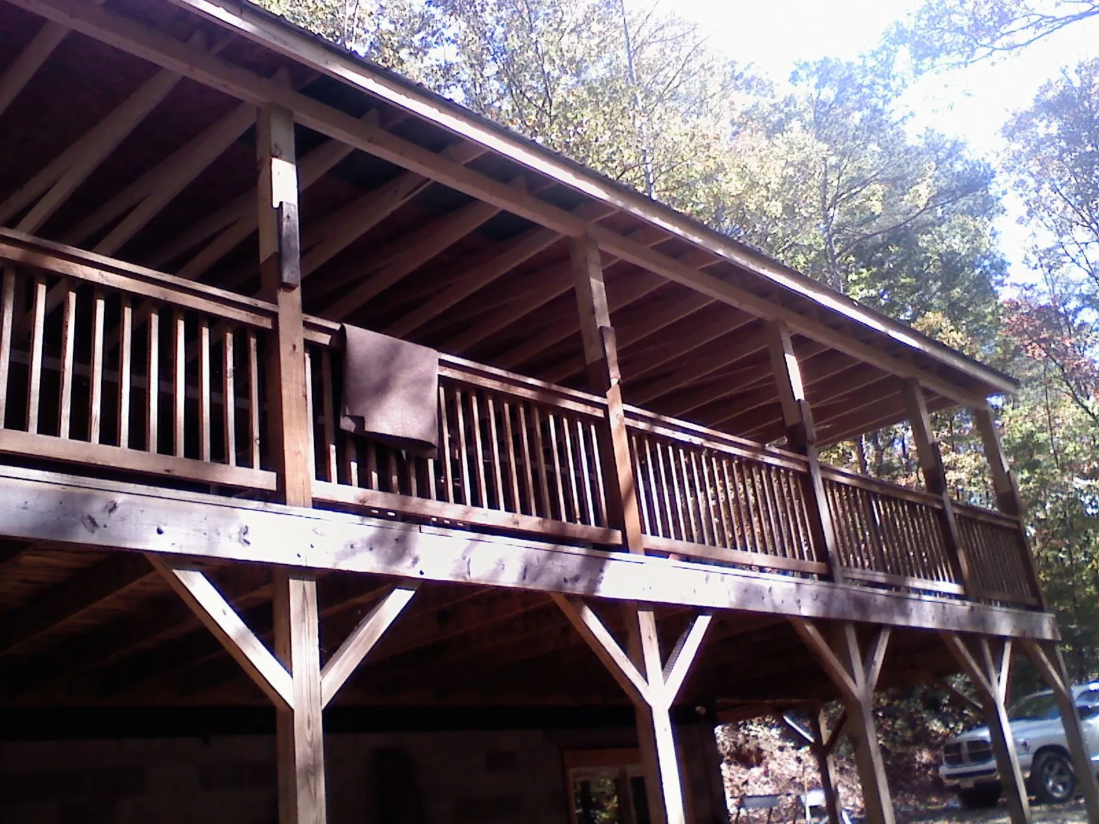 Timber framing under a new elevated porch and deck — Roof Leak Repair in Mission Viejo by Roofing Brothers